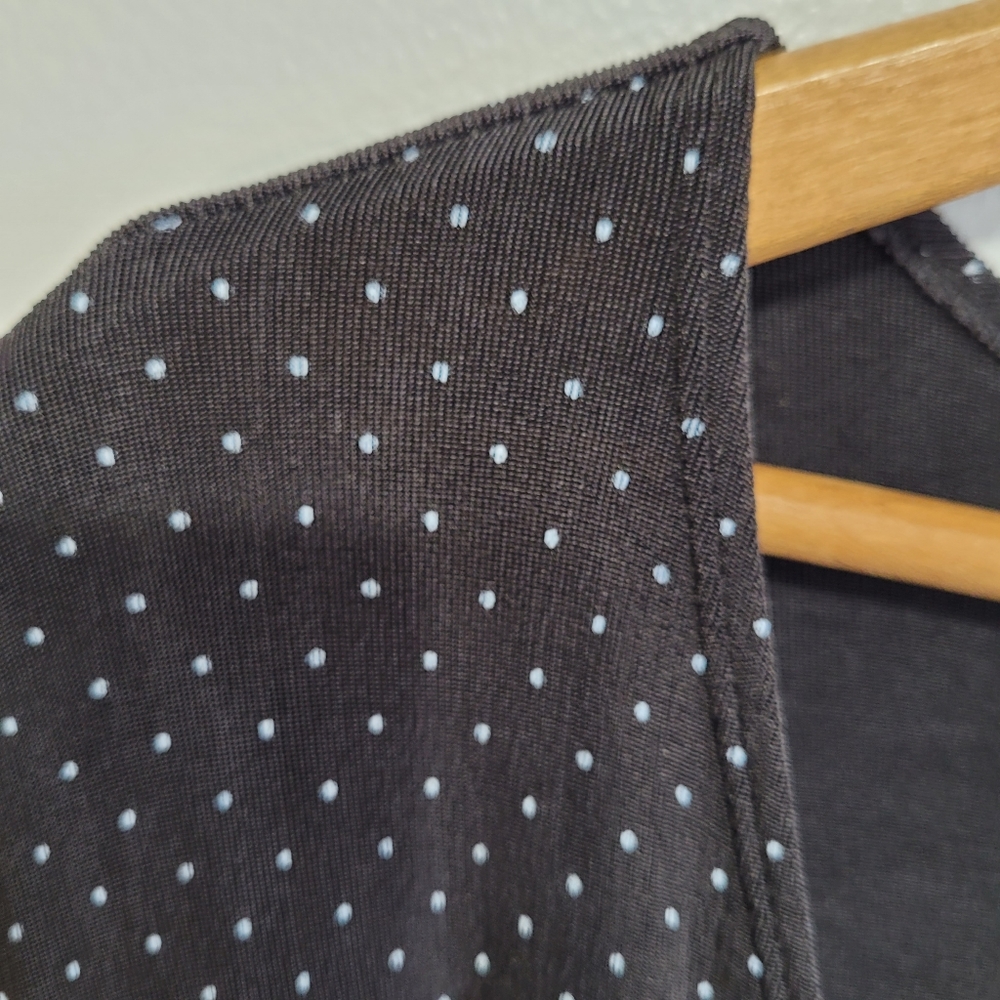 Chico's Travelers Black Polka Dot Wrap Style Dress Size 3 - Picture 8 of 16